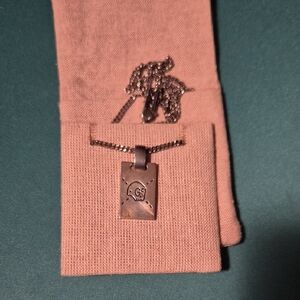 Gucci Ghost Tag Pendant Necklace